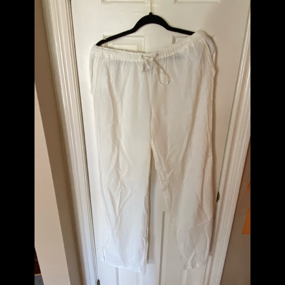 Light weight linen drawstring pants With pockets